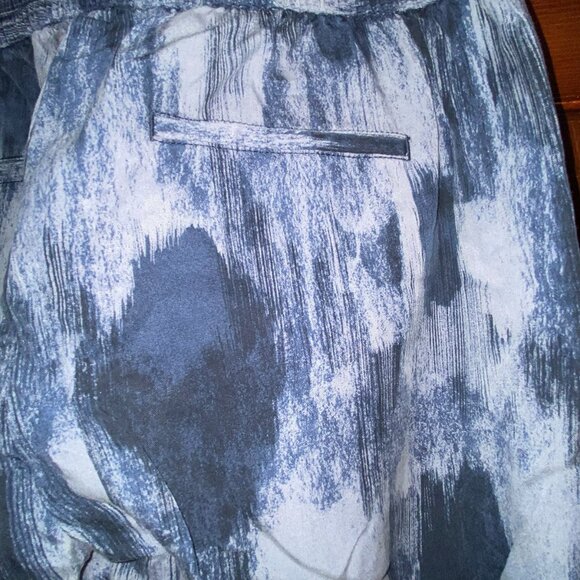 GAP Blue Acid Wash Tie Dye Pants with Elastic / Drawstring Waist, Medium NWOT - Picture 8 of 16